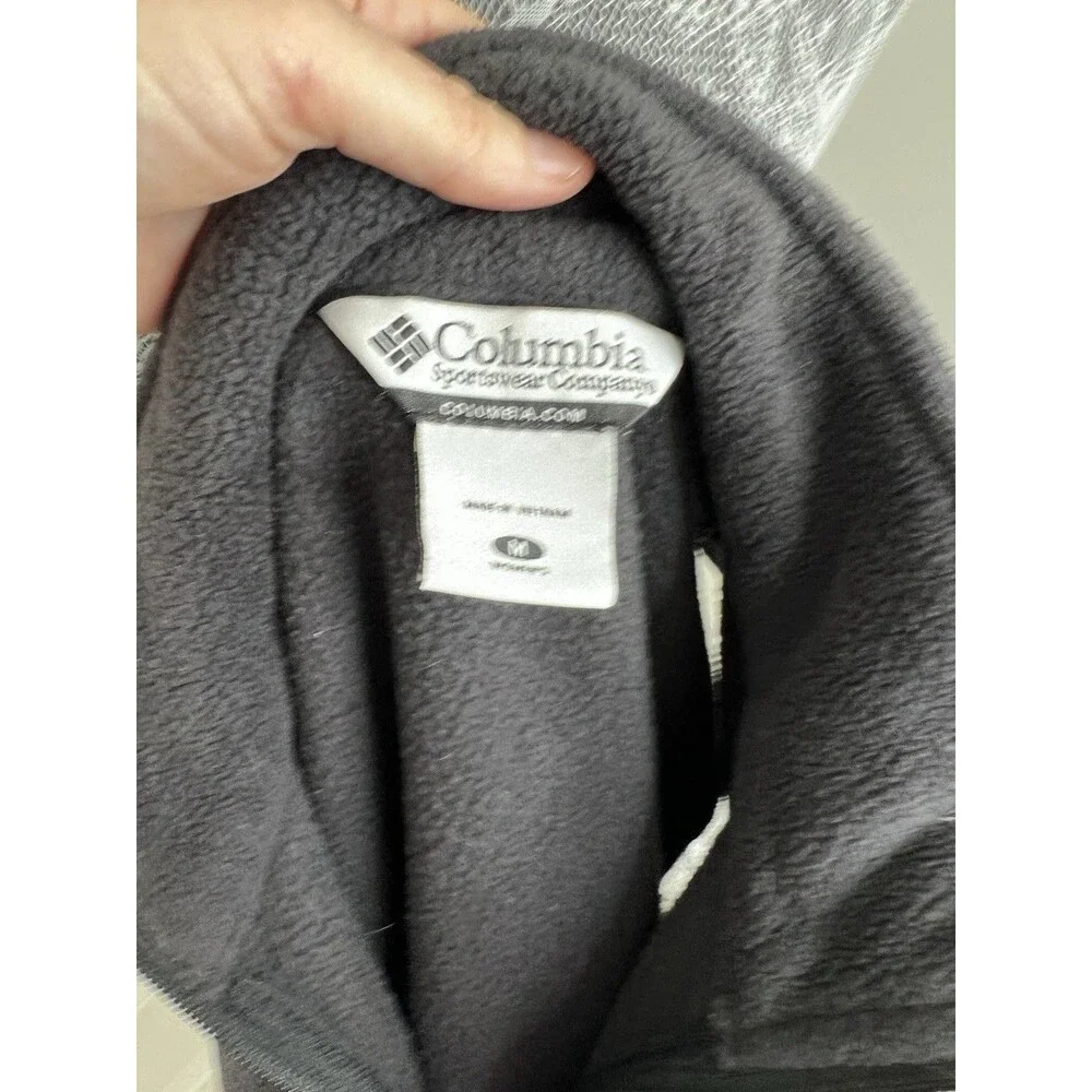 Columbia Women's Fleece Black Full Front Zip Up Vest Size Medium Soft Warm